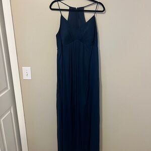 Azazie Deep Blue Maxi Dress